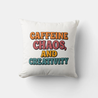 Almofada Caffeine Chaos e Travesseiro decorativo de Criativ
