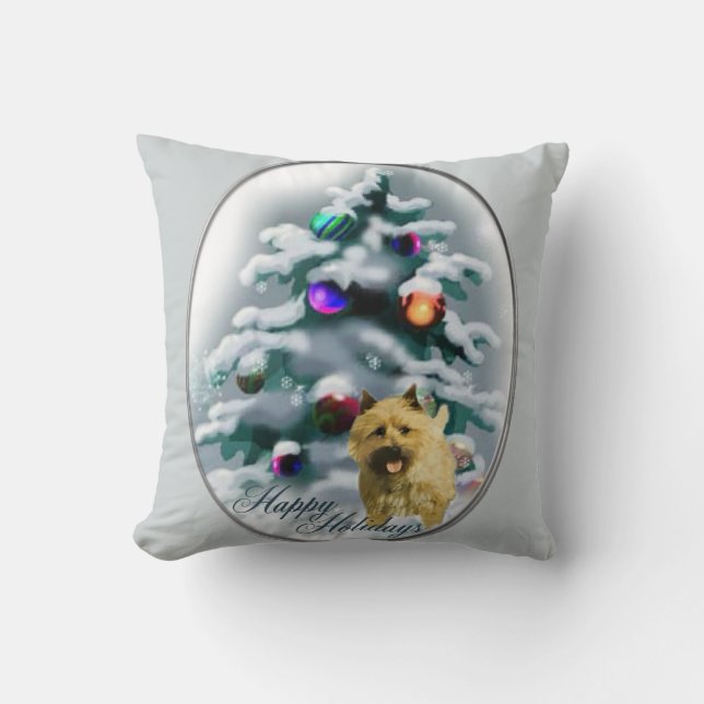 Almofada Cairn Terrier Christmas (Frente)