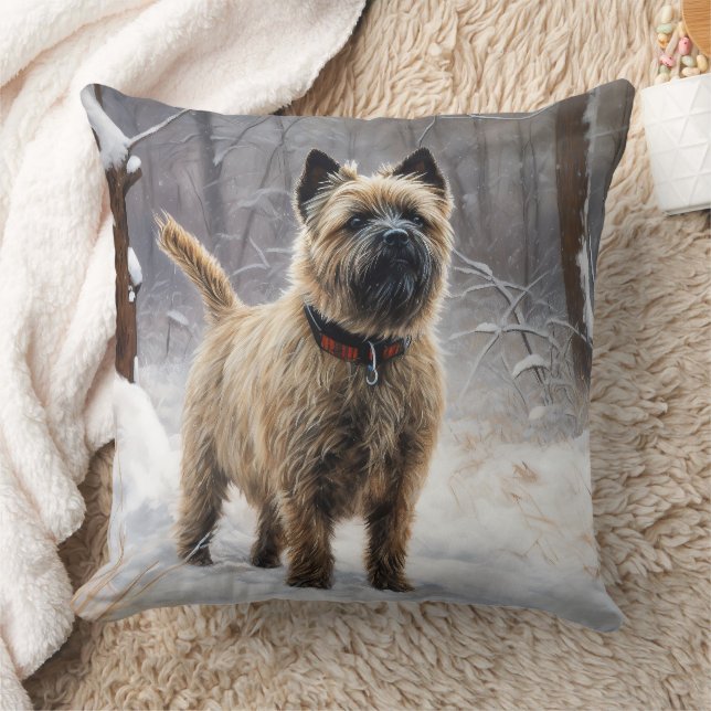 Almofada Cairn Terrier Deixe Nevar Natal (Cobertor)