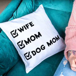 Almofada Caixa de seleção da Mãe Cachorro da Esposa Simples