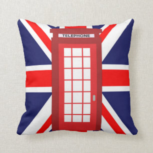 Almofada Caixa de telefone britânica bandeira do Reino Uni