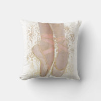 Calçados dos dedos do balé - Branco Dourado rosa