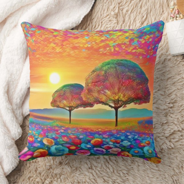 Almofada Caleidoscópio da Natureza Sunset (Cobertor)