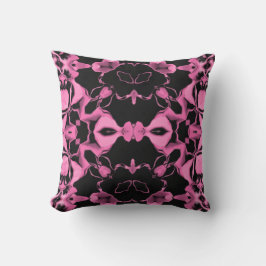 Almofada Caleidoscópio Rosa c/Preto