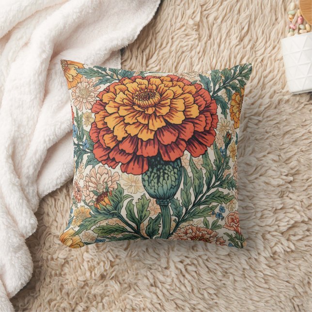 Almofada calêndula William Morris floral Vintage (Cobertor)