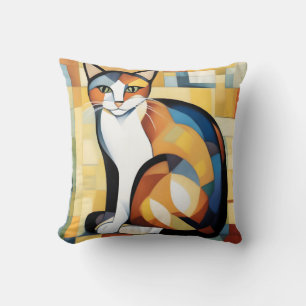 Almofada Calico Cubism A Feline