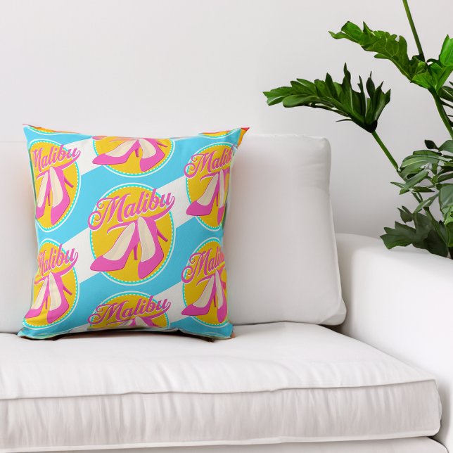 Almofada California Girl Malibu Pink High Heels (Criador carregado)