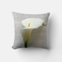 Almofada calla liliy no travesseiro decorativo da escrita