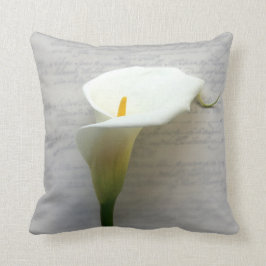 Almofada calla liliy no travesseiro decorativo da escrita