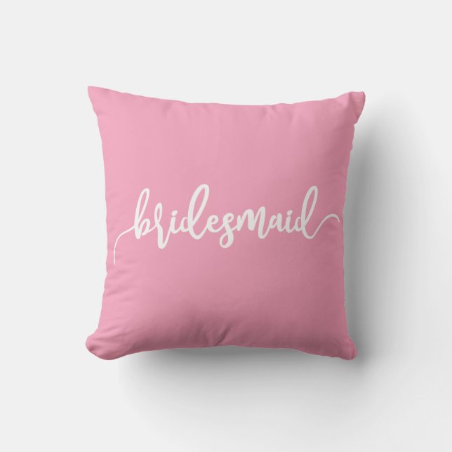 Almofada Calliografia de Casamento de Bridesmaid | TRAVESSE (Frente)