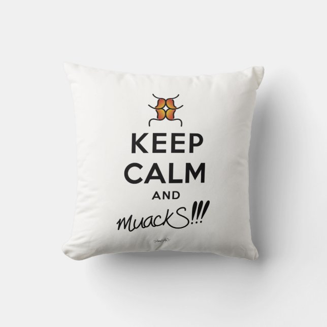 Almofada Calma e muack! (Frente)