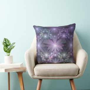 Almofada Cama de Flores Trendy Shiny Abstrato Arte Fractal