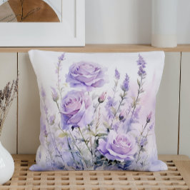 Almofada Camadas de Lavanda de Sopro com Aquarela