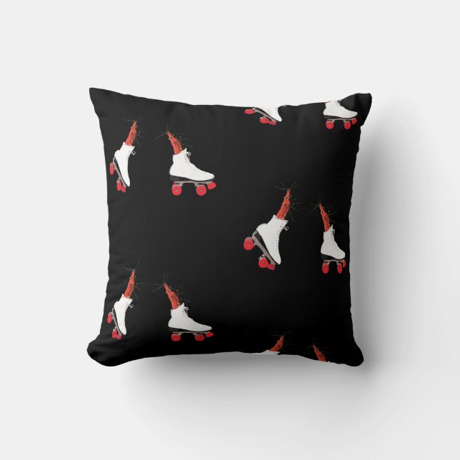 Almofada Camarões em Skates do cilindro Alça personalizada (Frente)