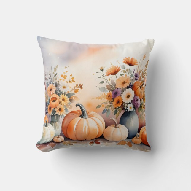 Almofada Câmbio celebrante da aquarela (Frente)