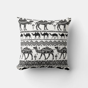 Almofada Camelos decorativos Design de padrão sem costura