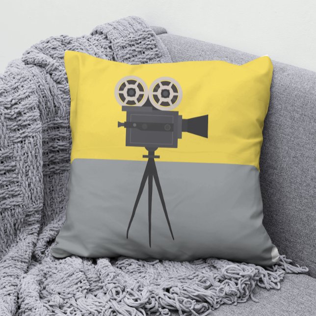 Almofada Câmera de Filme Retro Colorblock (Criador carregado)