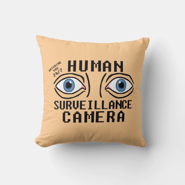 Almofada Câmera de Vigilância Humana Humor Seco (Frente)