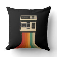 Câmera Retro com Impressão de Arco-íris