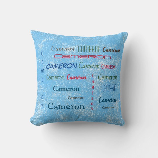 Almofada Cameron Personalizado Muitos Nomes Personalizados (Frente)
