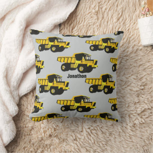 Almofada Caminhão AMARELO da Sala do Menino Personalizado