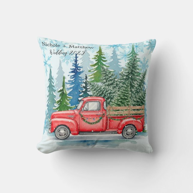 Almofada Caminhão de Casamento no inverno Russo (Frente)