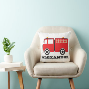 Almofada Caminhão de Fogo Vermelho Personalizado