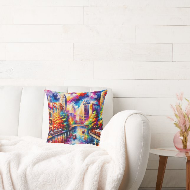 Almofada "Caminho de São Antonio Vibrante com Raios" (Sofá)