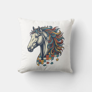 Almofada Camisa Colorida Peça de Cavalo Vintage Engraving T