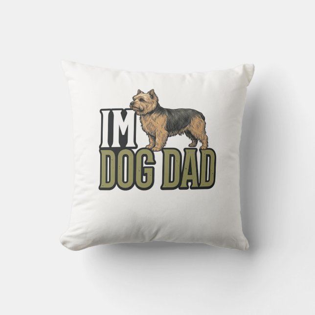 Almofada Camisa com Desenho de Terrier e Gravação de Cachor (Frente)