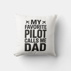 Almofada Camisa de Avião Vintage O Piloto Favorito Me Chama