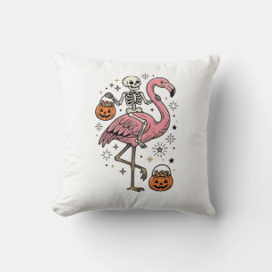 Almofada Camisa de Doces de Halloween de Flamingo Montado e