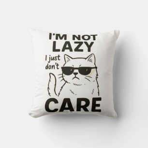 Almofada "Camisa de Gato Preguiçosa Engraçada - Não sou Pre