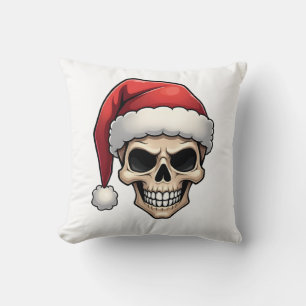Almofada Camisa de Natal Caveira Papai Noel Engraçado para
