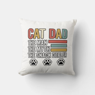 Almofada Camisa de Pai de Gato Vintage Engraçado Design de