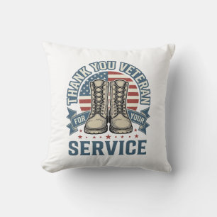 Almofada Camisa de Serviço Botas Patrióticas Veterano Obrig