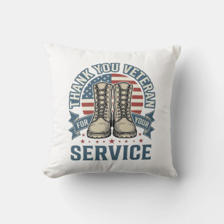 Almofada Camisa de Serviço Botas Patrióticas Veterano Obrig