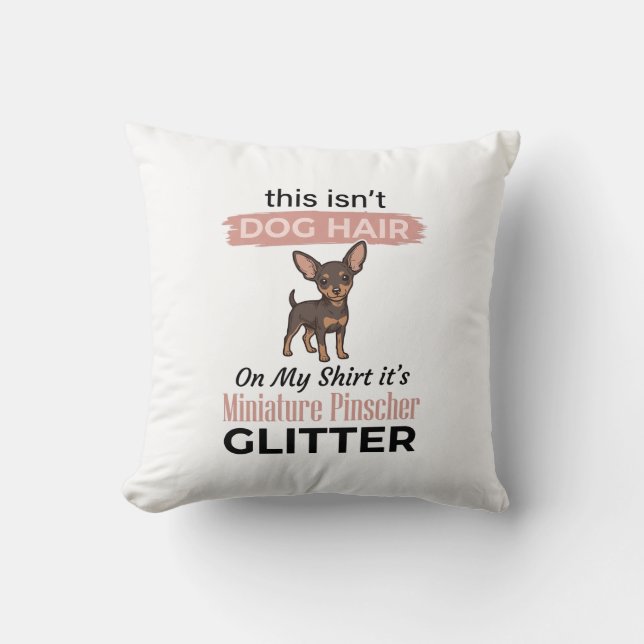 Almofada Camisa engraçada com brilho para cachorro Pinscher (Frente)