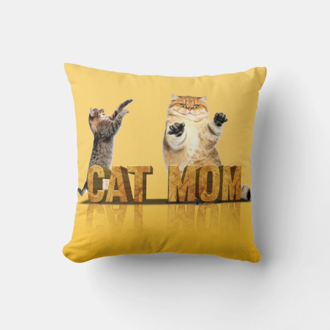 Almofada Camisa engraçada de gato | presente para mãe de ga (Frente)