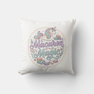 Almofada Camisa Mágica de Macaron Unicórnio Caprichoso Desi