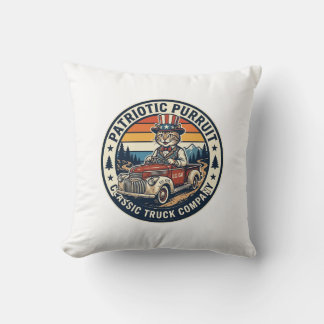 Almofada Camisa Patriótica Tio Sam Gato Pôr do Sol Retrô (5