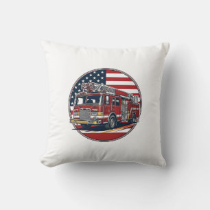 Almofada Camisa Vector Círculo Bandeira Americana Caminhão 