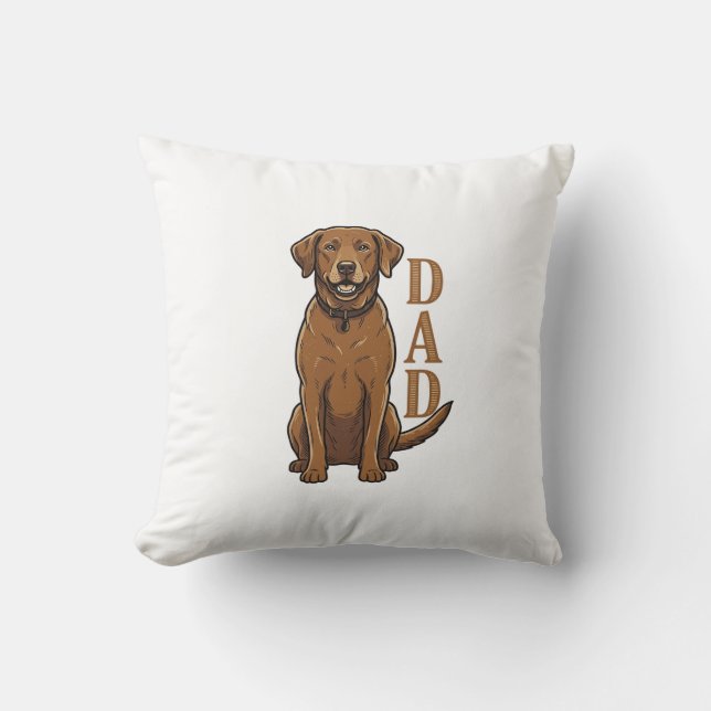 Almofada Camisa Vintage Brown Dog Dad Design_1 (Frente)