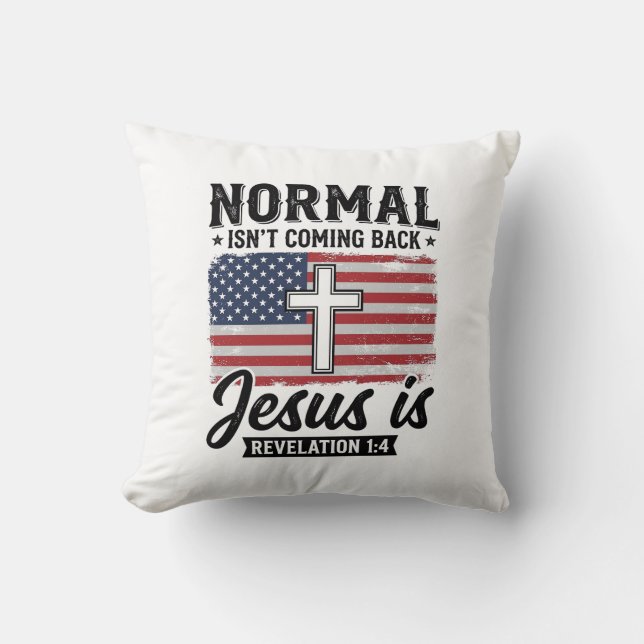 Almofada Camiseta Apocalipse Jesus Normal Não Está Voltando (Frente)