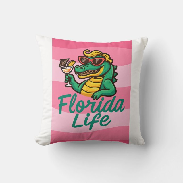 Almofada Camiseta da vida na Flórida (Frente)
