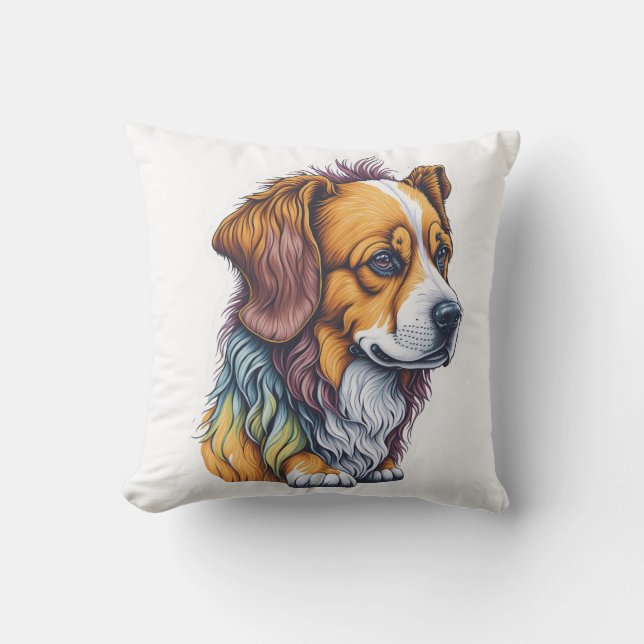 Almofada camiseta de cachorro giro (Frente)