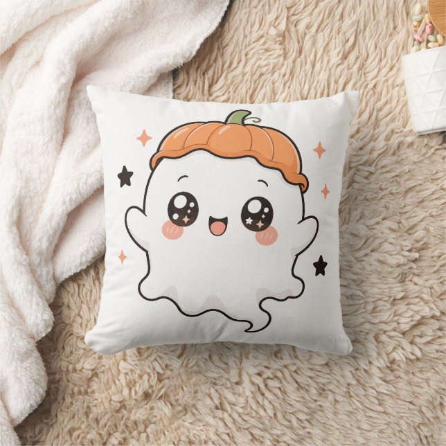 Almofada : Camiseta de Fantasma Abóbora Fofa (Cobertor)