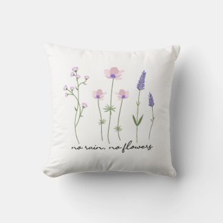 Almofada Camiseta de Flor Silvestre Sem Chuva Sem Flores