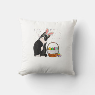 Almofada Camiseta de Gato de Páscoa com Orelhas de Coelho e