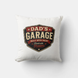 Almofada Camiseta de Mecânico da Garagem do Papai Construíd